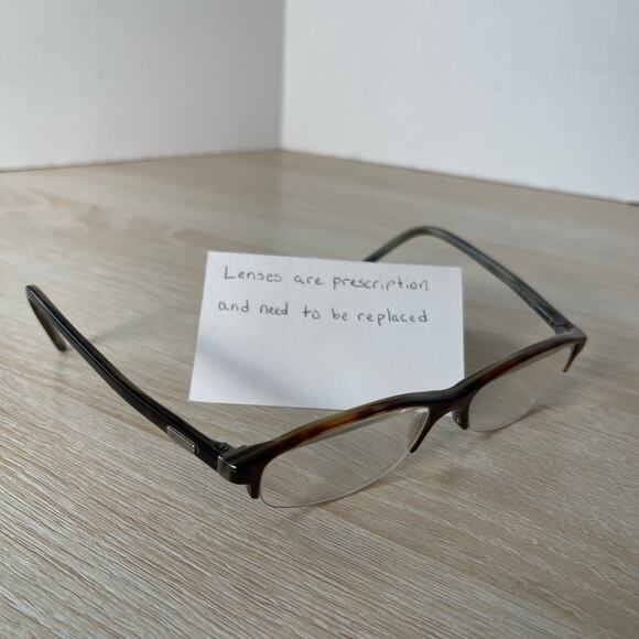 Gucci GG1505 5U2 Eyeglasses Tortoise Brown Half Rim Frames 51-16 135 Italy - Picture 1 of 9